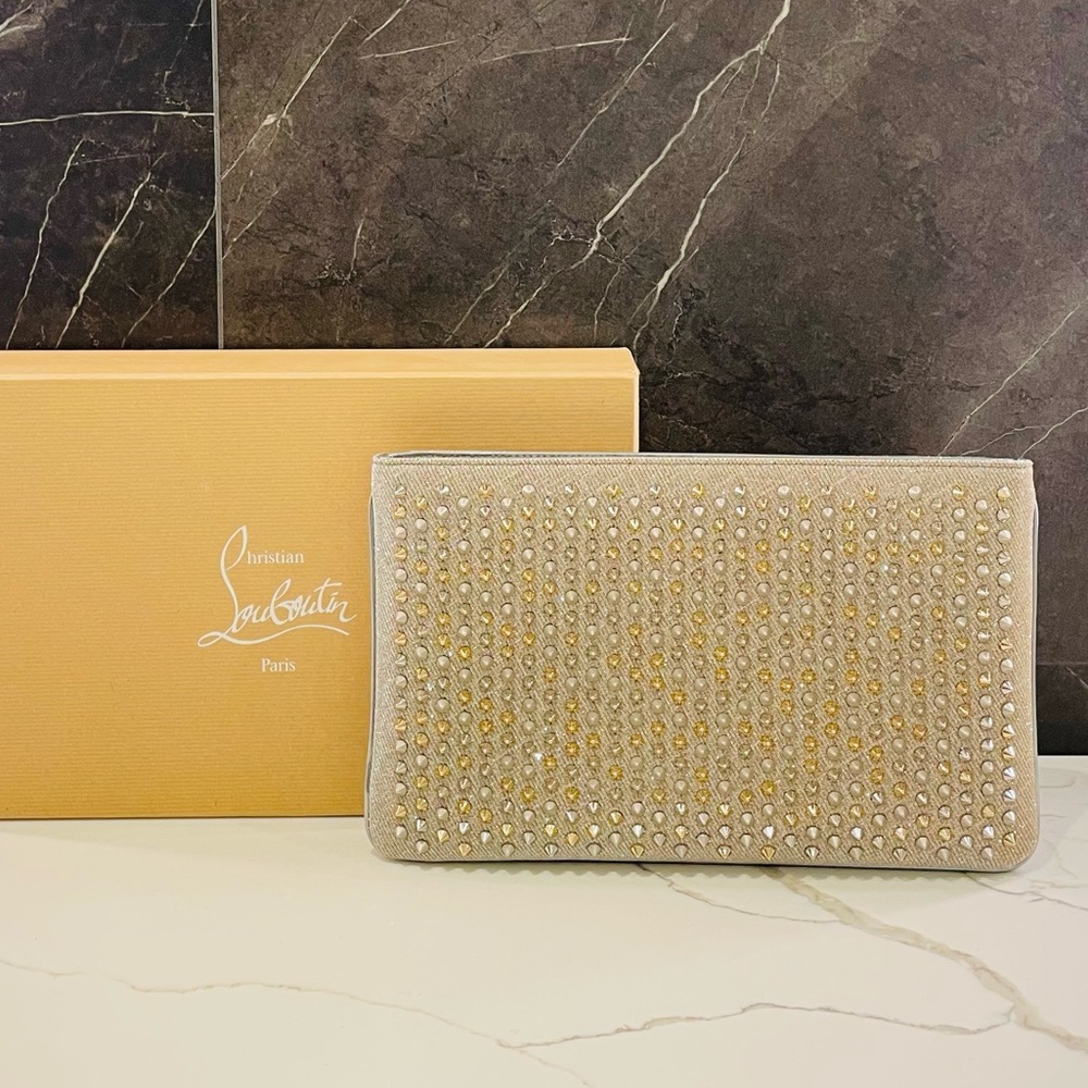 Christian Louboutin Loubiposh Glitter Clutch
